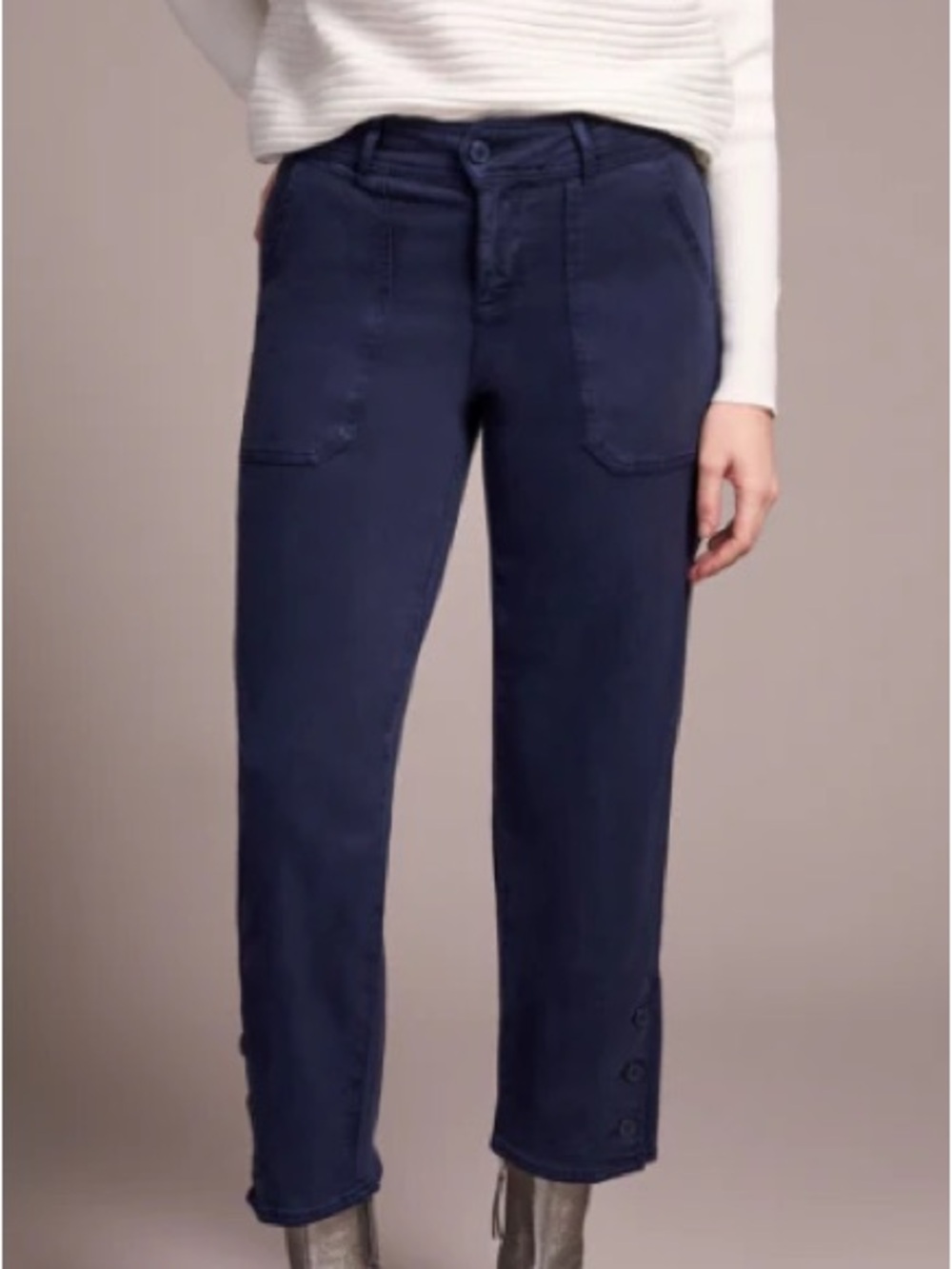 Women’s Navy Casual Crop Pants